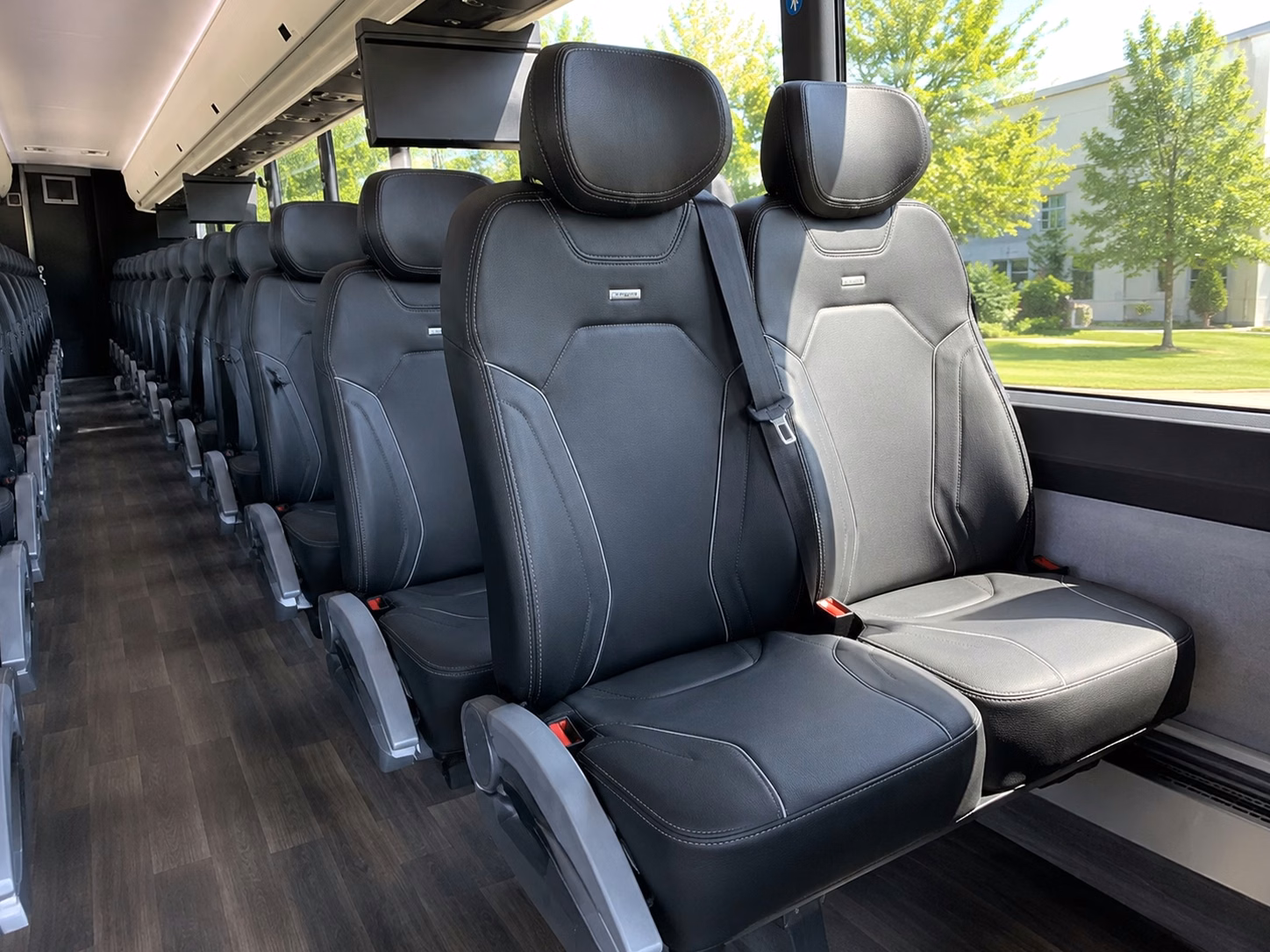 sandy charter bus inside